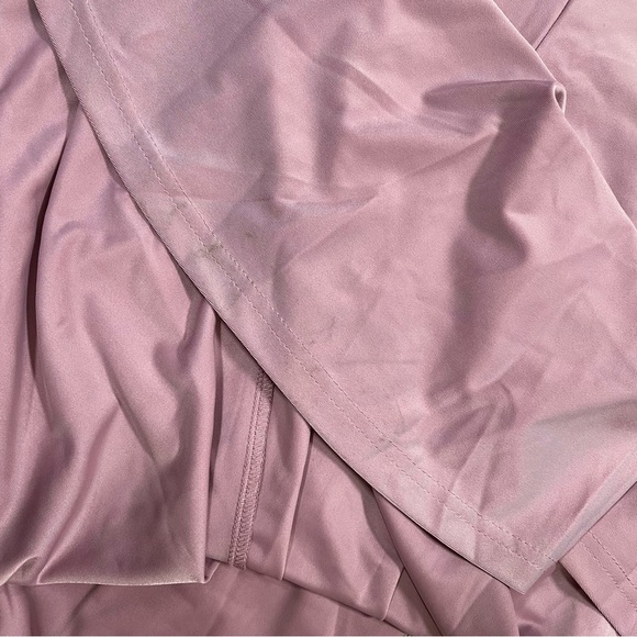 FAERIESTY Off Shoulder Ruched Wrap Hem Slit Gown Plus Size 3XL Mauve Lavender - Picture 9 of 12